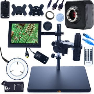 Rosfix Earth Pro MCEP-0.5X digitalni mikroskop + 8-inčni zaslon + držač + podesivi 56xLED osvjetljivač + ORION Pro kamera