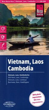 E.I. Vijetnam, Laos, Kambodža 1:1 200.000. Vodootporna cestovna i turistička karta. Izdanje 2023. Putničko znanje
