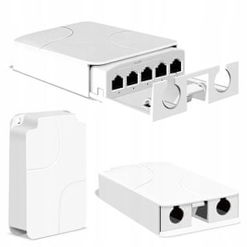 NetExtender POE5X Outdoor IP55 - PoE repetitor 5x RJ45 | 10/100 Mbps | 4x15W | VLAN | Vanjski | Za kamere i AP