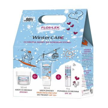 FLOS-LEK Floslek Winter Care Komplet za njegu lica – zaštitna krema 50ml + krema za sunčanje SPF50+ 30ml + zaštitni ruž SPF20 4g