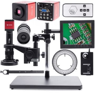 Digitalni mikroskop 10A solo + podesivo osvjetljenje 60XLED + kamera + "Red Lagoon" + zaslon 8 inča + ruka 10A