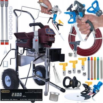 Agregat za bojanje Zenthril Apex B STAND PRO 2500W PowerXcellence s velikim kompletom pribora za bojanje MEGA PACK