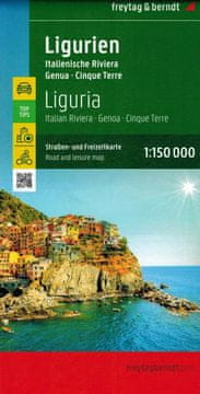 Freytag & Berndt Ligurija, Talijanska rivijera, Genova, Cinque Terre. Cestovna i turistička karta. izdanje iz 2024.