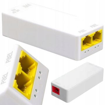 NetPro POE012-S repetitor | 2x RJ45 | 10/100Mbps | do 250 m | 44-57V | IEEE802.3af/at | kompaktni | CE RoHS FCC