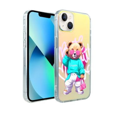 Futrola za iPhone 13 IBIZU California Sunset s MagSafeom, mijenja boju, ružičasta kraljica, elegantni plišani medvjedić