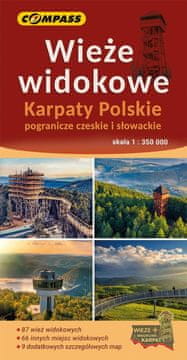 Compass Promatračnice: Poljski Karpati. Češko i slovačko pogranično područje. Turistička karta. Izdanje 2023. Kompas