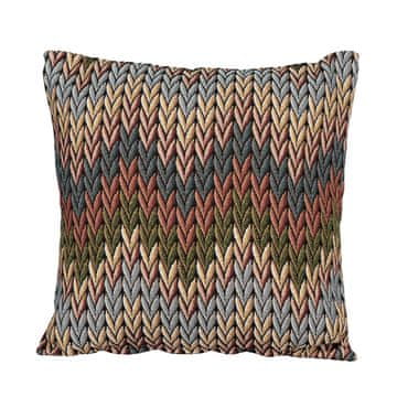 Jastučnica s žakard uzorkom, geometrijski vintage, višebojna, geometrijska, 43x43 cm