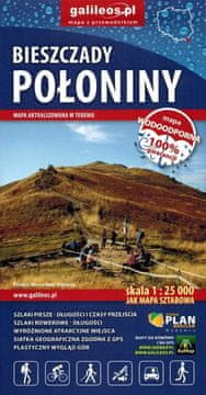Bieszczadske ine - Połoniny 1:25.000. Vodootporna turistička karta. Izdanje 2023./2024. Galileos