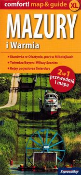 Mazurija i Varmija 2 u 1. Laminirana turistička karta / Mini vodič. Izdanje 2023.