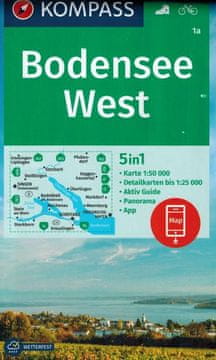 Bodensko jezero, zapadni dio / Zapadni Bodensee 1:50 000. Vodootporna turistička karta 1a.