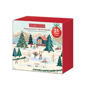 Yankee Candle Apres Ski adventski kalendar - - knjiga - 12 zavjetnih svijeća + 12 čajnih svijeća + držač za svijeće