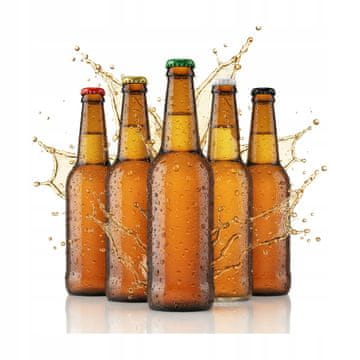 BE 5x staklenih boca s dugim grlom 0,33L ZA pivo, cider, pivo, tamno staklo 330ML