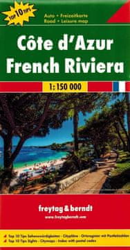 Freytag & Berndt Francuska rivijera / Francuska rivijera 1:150.000. Cestovna i turistička karta.