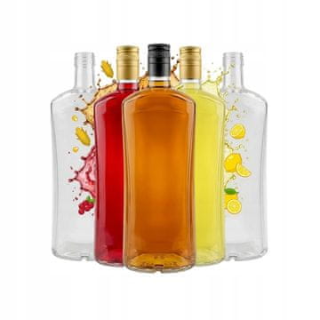 BE 5x Diva boca od 1000 ml, boca za vino, alkohol, mjesečinu, poklon, sok od 1 l