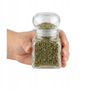 BE Hermetički zatvorena staklenka za začine, deserte, bilje, med, DIY, 120 ml + stakleni poklopac