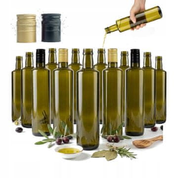 BE 50x Dorica boca za masline 500ml Boce za sok od maslinovog ulja 50 kom + čep 0,5l