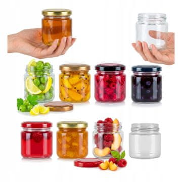Staklene staklenke 100 ml za med, posudu za hranu, desert, džem, sok, staklenku 10x