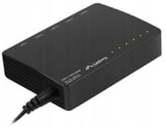 Lanberg 5x 1Gb neupravljani PoE+ preklopnik (4 PoE porta, 30W/portu, maks. 60W) za stolno računalo