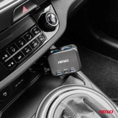 AMIO Razdjelnik za upaljač s punjačem 2x USB-A 1x USB-C 12V 24V 100W 180° -04357