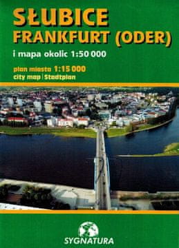 Słubice, Frankfurt (Oder). Karta grada / Turistička karta okolnog područja. Referentni broj