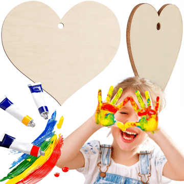 DE Drveni privjesci za Valentinovo s motivom srca, 100 komada