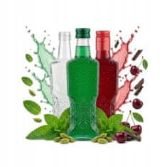 BE 5x ukrajinska boca 200ml + čep za likere, vino, alkohol, sirup, sok 0.2l
