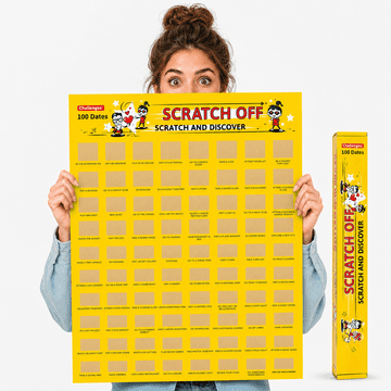 Scratch Off 100 Dates - plakat za struganje s idejama za spojeve A2