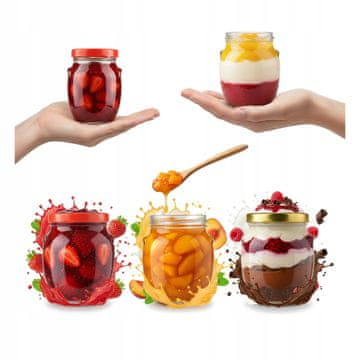 BE 5 komada staklenka Amfora 145 ml med, džem, začinsko bilje + čep