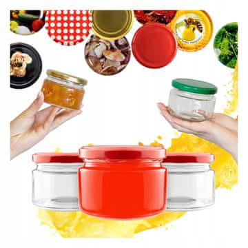BE 5x staklenih tegli 265 ml za med, džem, deserte, svijeće, poklon