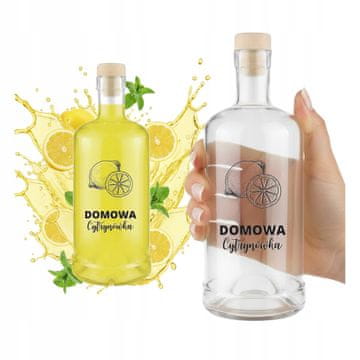 BE Boca tadek 500ml s printom limuna za poklon Likeri za vjenčanje Sok 0.5l