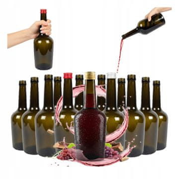 BE 40 boca Gloria Olive 500ml staklene boce za likere, vinski ocat i sok