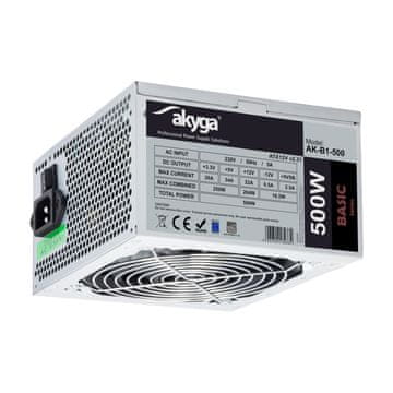 Akyga AK-B1-500 ATX napajanje 500W PPFC P4 PCI-E 6+2pin 3x SATA 2x Molex ventilator 12cm