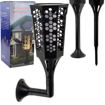 TG67269 Solarna lampa, 3-u-1 LED svjetiljka, udarna lampa, zidna lampa, svjetiljka