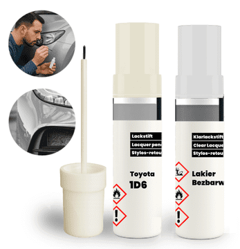 Toyota 1D6 Touch-Up 2-u-1 - Set za popravak ogrebotina i oštećenja | baza + prozirna