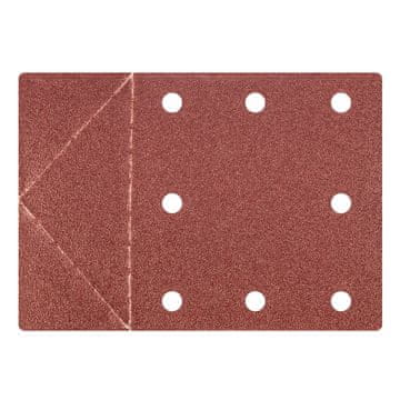 Brusni papir 115 x 160 mm, s 8 rupa, perforacija koja se otkida, čičak, P100, 3 kom.