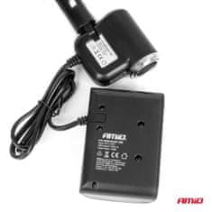 AMIO Razdjelnik za upaljač s punjačem i žaruljom 12V 24V 120W 80cm -04360