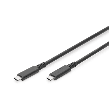 Digitus | USB-C kabel | Muški | 24-pinski USB-C | Muški | Crni | 24-pinski USB-C | 0,8 m