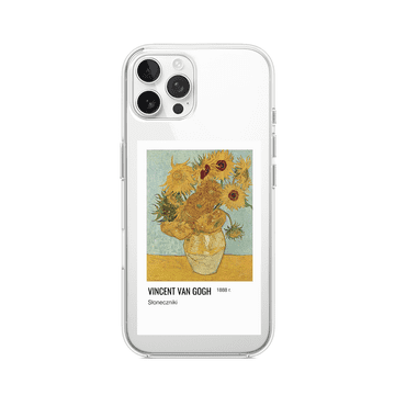 Futrola za iPhone 12 Pro Max, prozirna, fleksibilna silikonska, suncokreti Van Gogh