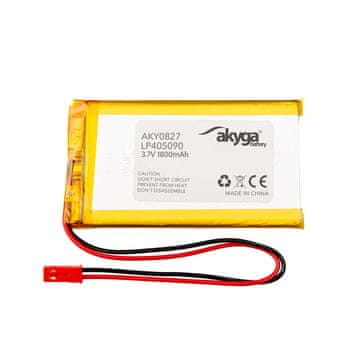 Akyga Li-Po baterija LP405090 AKY0827 3.7V / 1800mAh PCM JST 2-pinski konektor 150mm
