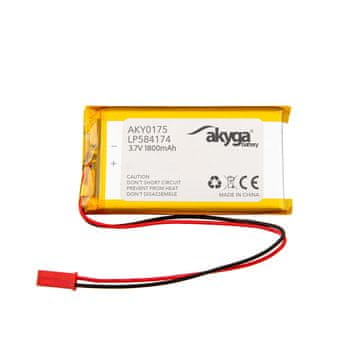Akyga Li-Po baterija LP584174 AKY0157 3.7V / 1800mAh PCM JST 2-pinski konektor 150mm