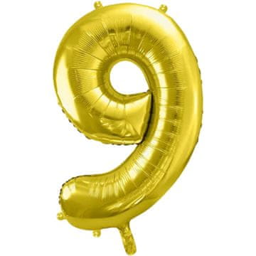 TG48096-9-G balon s brojem 106 cm "9" zlatni rođendanski broj veliki helij zrak