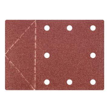 Brusni papir 115 x 160 mm, s 8 rupa, perforacija koja se otkida, čičak, P80, 3 kom.