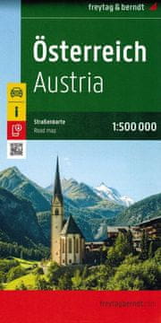 Freytag & Berndt Austrijska cestovna karta u mjerilu 1:500.000. Objavljeno 2025.