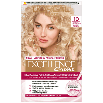 L’Oréal Loreal Excellence boja za kosu - 10 vrlo svijetli plavi (72ml+48ml+12ml+60ml)