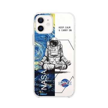 Futrola za iPhone 12 Mini, prozirna, fleksibilna silikonska, Keep Calm in Cosmos