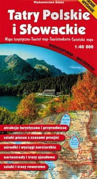 GAUSS Poljske i slovačke Tatre. Laminirana turistička karta. Izdanje 2025./2026.