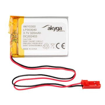 Akyga Li-Po baterija LP303040 AKY0300 3.7V / 320mAh PCM JST 2-pinski konektor 150mm
