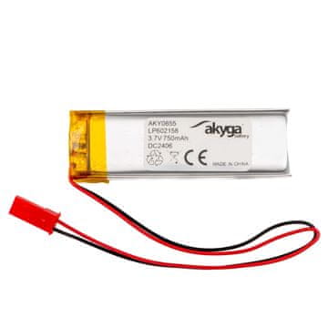 Akyga Li-Po baterija LP602158 AKY0655 3.7V / 750mAh PCM JST 2-pinski konektor 150mm