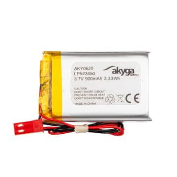 Akyga Li-Po baterija LP523450 AKY0620 3.7V / 900mAh PCM JST 2-pinski konektor 150mm