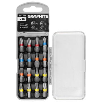 Set bitova SL3/4/5/6, PH1/2/3, PZ1/2/3, TX10/15/20/25/27/30 x 25 mm, 16 komada.